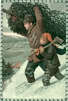Drifts: Man Carrying Tree, Son
