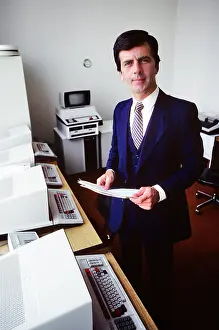 Keyboards: Man Computer Systems Salesman Standing Looking