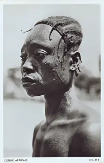 Scarification: Man from The Congo, Africa - Scarification