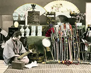 Curio: Man in curio store, Japan