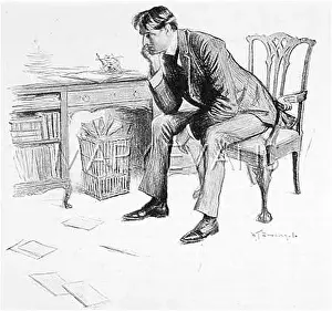 Cupped: MAN DEEP IN THOUGHT/1896
