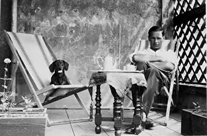 Deckchairs: A man and his dog