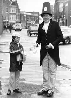 Anorak: Man dressed up to celebrate Dickens Day