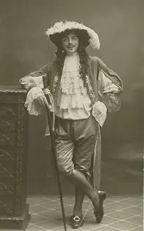 Costumed: Man dressed as Restoration gentleman, possibly Charles II