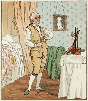 Donning: MAN DRESSING - circa 1800