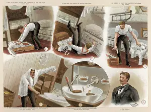 Confined: Man dressing in a small cabin on a cruise ship