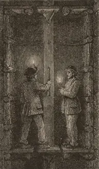 Adopted: Man-engine or movable ladder adopted in Cornish mines. 1888