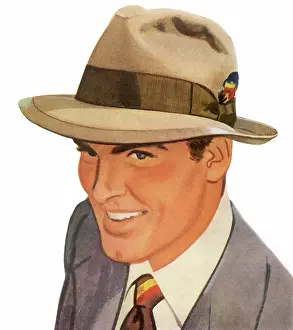 Fedora: Man in Feathered Fedora