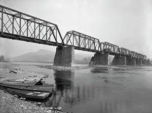 Pittston: Man - Fishing - Bridge - River