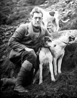 Foxhounds: man with foxhounds