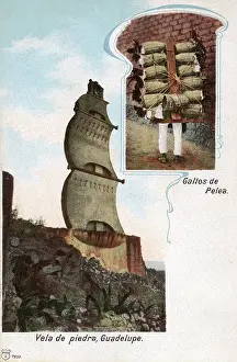 Nuevo: Man with Game Cocks - Stone Sails - Guadalupe, Mexico