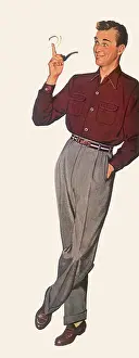 Smartly: Man Gesturing with Pipe