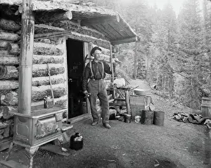 Prospector: Man - Gold Mining - Log Cabin Prospector