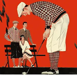 Putt: Man Golfing