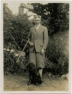 Breeches: Man with gun and retriever dog