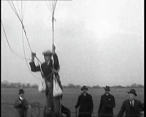 Bouncing: A Man Is Having A Go at Balloon Jumping -