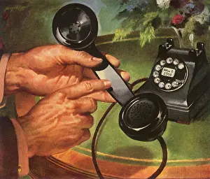 Rotary: Man Holds Phone