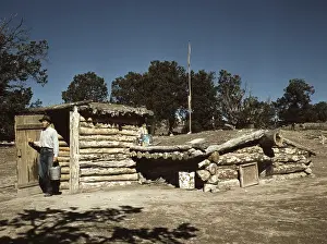 Homesteader: Man - homesteader - barn - farm