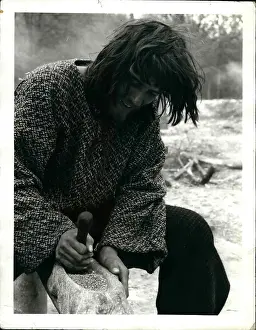 Quern: Man in Iron Age reconstruction BBC TV programme