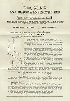 Knitters: Man in Khaki - instructions for knitting socks, WW1