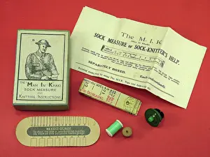 Kits: Man in Khaki WW1 sock knitting kit box and instructions