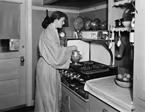 Sleepless: Man in a kitchen brewing a pot of coffee