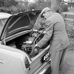 Lawnmower: Man with lawnmower