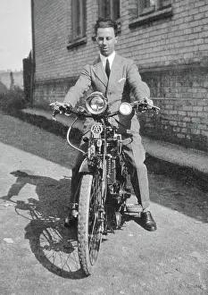 Alleyway: Man on a motorbike