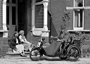 Doorbell: Man in motorised bath chair