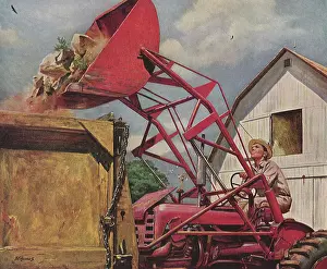 Bulldozer: Man moves Rocks with Bulldozer