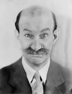 Shaven: Man with mustache making a funny face