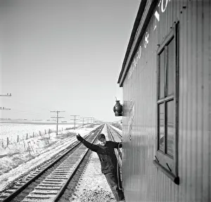 Brakeman: man - occupations - railroad - train