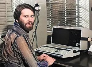 Andrew Besley: Man in an office with an Exidy Sorcerer computer