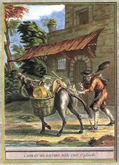 Skillet: Man with Pack Mule
