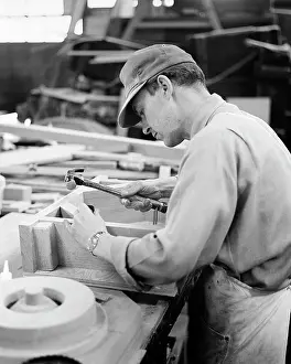 Woodcarver: Man Pattern-Maker Skilled Craftsman Who Makes