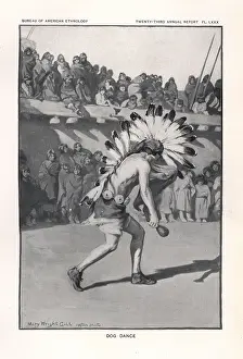 Hoen: Man performing the Dog Dance, Zuni nation