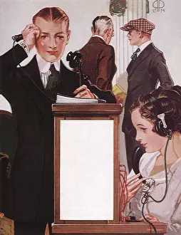 Tableau: Man on Phone, Operator