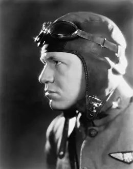 Intensity: Man in a pilots helmet and goggles