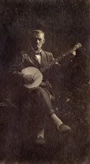 The Julia Sherborne Collection: Man playing the banjo