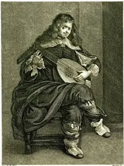 Lute: Man playing the lute