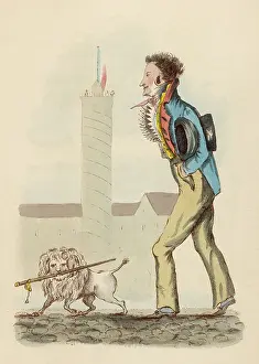 Obligingly: Man and Poodle