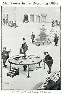 Bemused: Man Power in the Recruitment Office by Heath Robinson