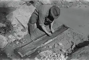Prospector: Man - prospecting - gold - mining