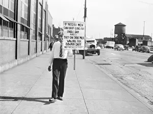 Vachon: man - protests - civil rights - employment issues Chicago