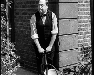 Pumping: A Man Pumping a Fire Hose