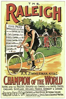 Bicycling: Man on Racing Bicycle