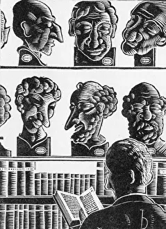 Shelves: A man reads a book in a shop
