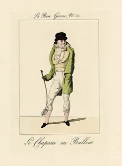 Chapeau: Man with round bowler hat and whip