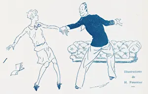 Dragged: MAN, SECRETARY & COUCH