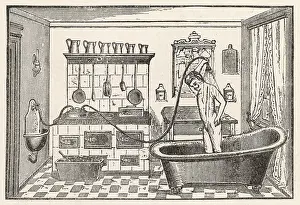 Man Showering - Kitchen